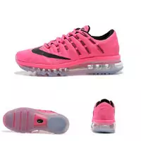 nouvelle nike femmes air max 2016 flyknit rose logo noir